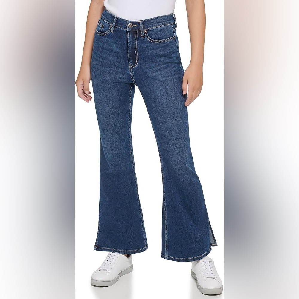 Calvin Klein Jeans Dark Blue High Rise Flare Denim - Size 33